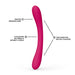 LELO - Boomerang - Dubbelzijdige Vibrator - Dubbele Motor - Cerise-Erotiekvoordeel.nl