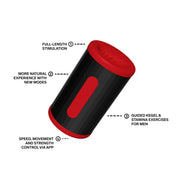LELO - F2S™ Double Sonic - Sonische Masturbator & Stroker - Rood-Erotiekvoordeel.nl