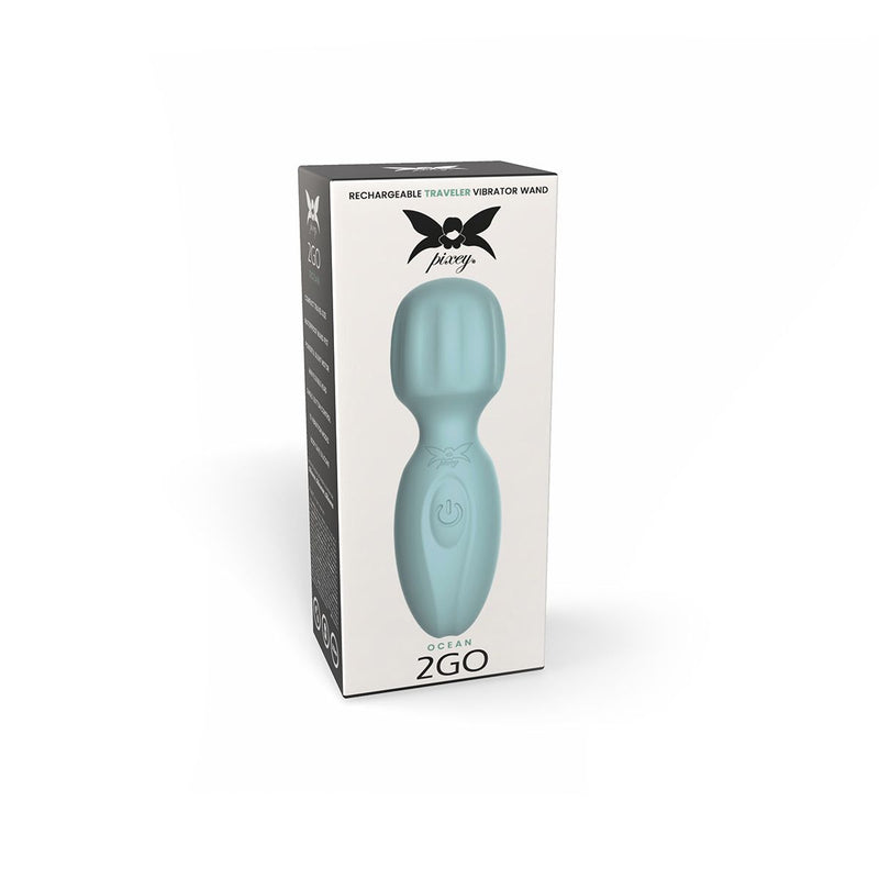 Pixey 2GO - Mini Wand Vibrator - Ocean-laced-up.nl