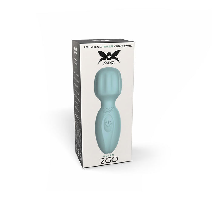 Pixey 2GO - Mini Wand Vibrator - Ocean-Erotiekvoordeel.nl