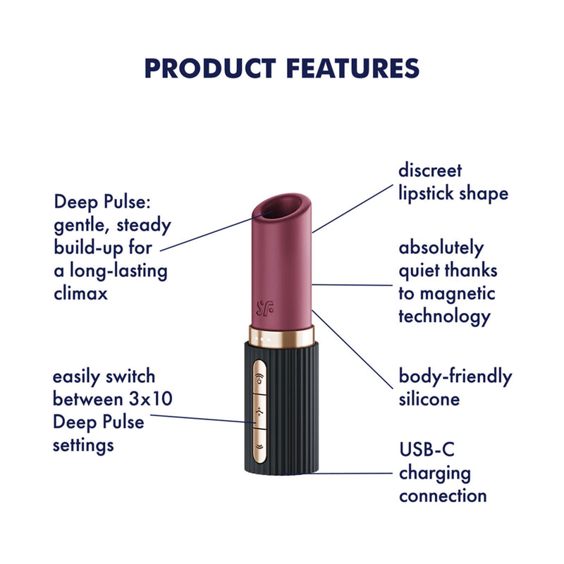 Satisfyer Pro 2 Kiss – Lipstick Vibrator met 3D Air Pulse Technologie - Zwart-laced-up.nl