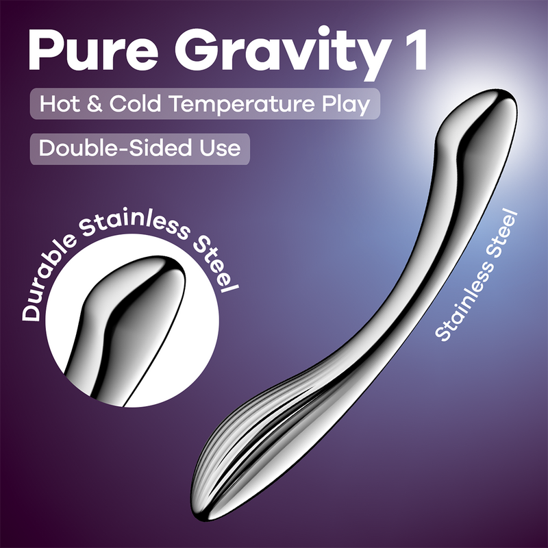 Satisfyer - Pure Gravity 1 - RVS Dildo-laced-up.nl