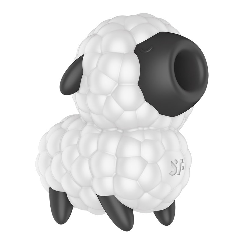 Satisfyer - Dreamy Sheep - Luchtdruk Vibrator - Zwart/Wit-laced-up.nl