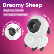 Satisfyer - Dreamy Sheep - Luchtdruk Vibrator - Zwart/Wit-laced-up.nl