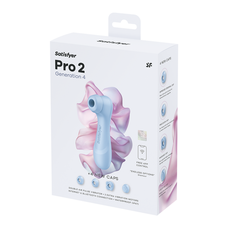 Satisfyer - Pro 2 Generation 4 - Double Air Luchtdruk Vibrator - Lichtblauw-Erotiekvoordeel.nl