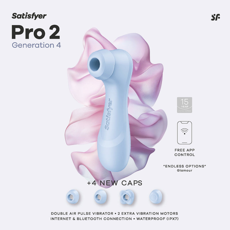 Satisfyer - Pro 2 Generation 4 - Double Air Luchtdruk Vibrator - Lichtblauw-Erotiekvoordeel.nl