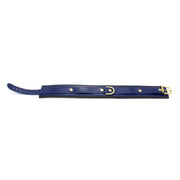 Kiotos - Collar Leder - Blauw/Zwart - Gouden Hardware-laced-up.nl