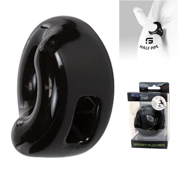 Sport Fucker - Half Pipe Cockring - Zwart-laced-up.nl