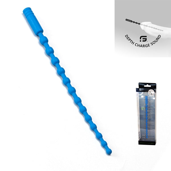 Sport Fucker - Depth Charge Sound - Dilator - Lange Plasbuisplug - Blauw-laced-up.nl