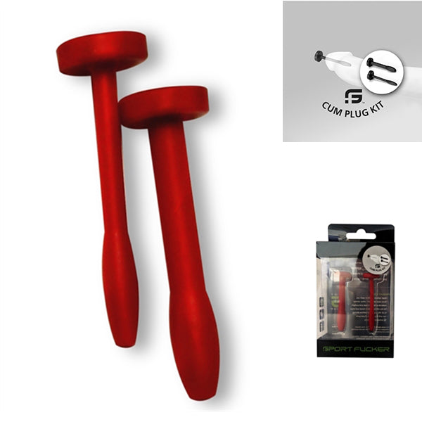 Sport Fucker - Cum Plug Kit - Spermstoppers - Siliconen - Rood-Erotiekvoordeel.nl
