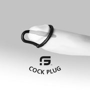 Sport Fucker - Siliconen Cockring Met Penisplug - Grijs-Erotiekvoordeel.nl