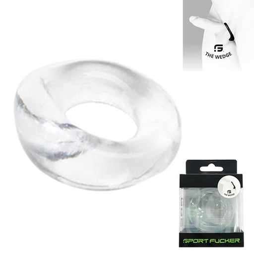 Sport Fucker - Cockring The Wedge - TPR - Transparant-laced-up.nl