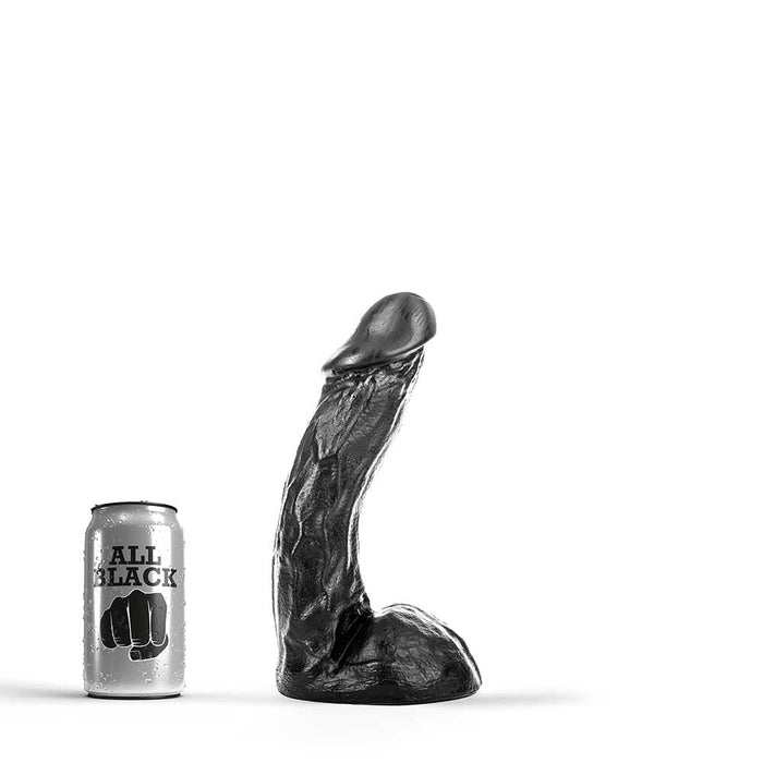 All Black - Realistische Dildo - 22,5 x 5,5 cm - Zwart-Erotiekvoordeel.nl