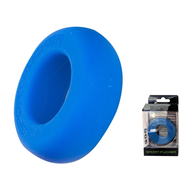 Sport Fucker - Muscle Ring - Siliconen Cockring of Ball Stretcher - Blauw-laced-up.nl