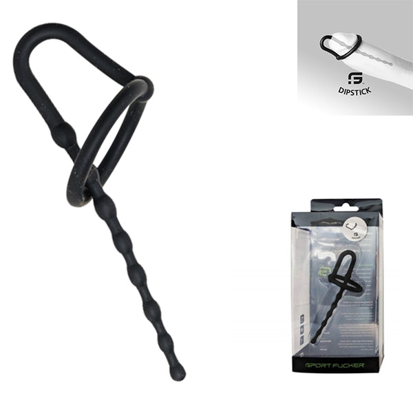 Sport Fucker - Siliconen Penis Plug - Dipstick - Zwart-Laced-up.nl