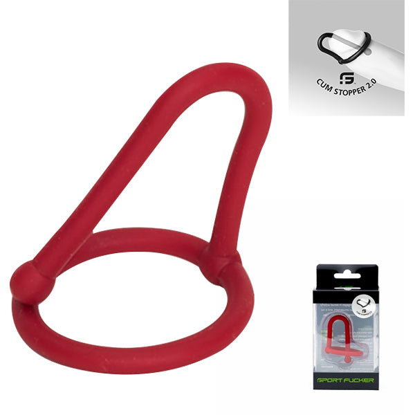 Sport Fucker - Siliconen Sperm Stopper 2.0 - Rood-laced-up.nl
