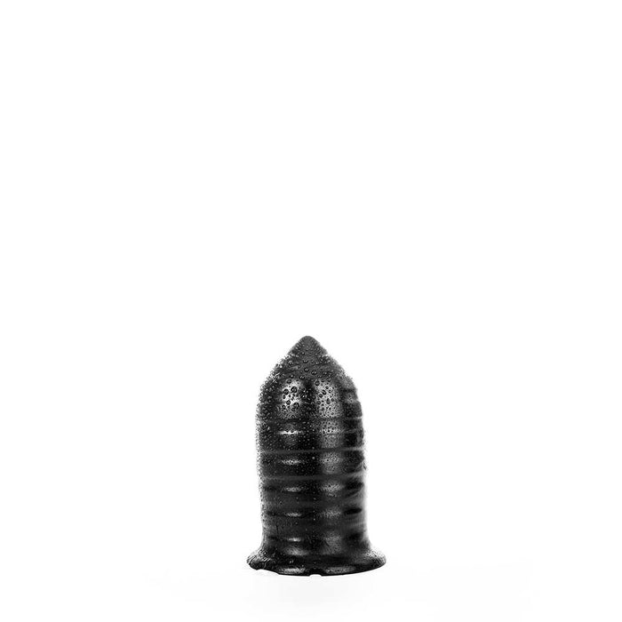 All Black - Torpedo Dildo met Groeven - 16 cm - Zwart-Erotiekvoordeel.nl