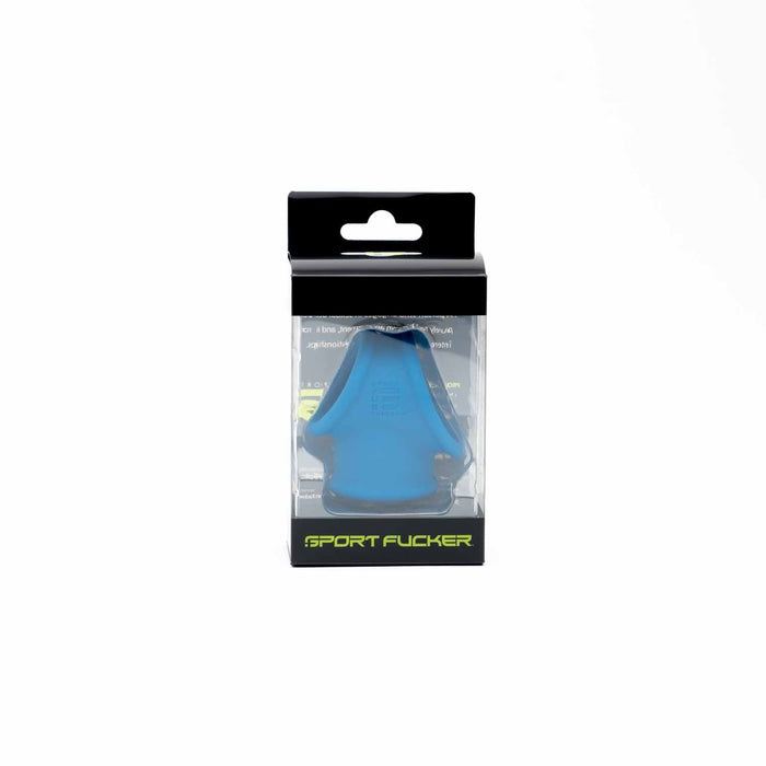 Sport Fucker - Siliconen Cock Tube - Cockring en Ballstretcher - Blauw-Erotiekvoordeel.nl