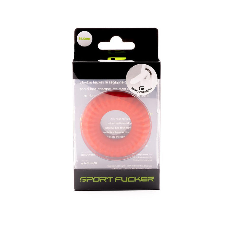 Sport Fucker - Nitro Ring - Siliconen Cockring of Ball Stretcher - Rood-laced-up.nl