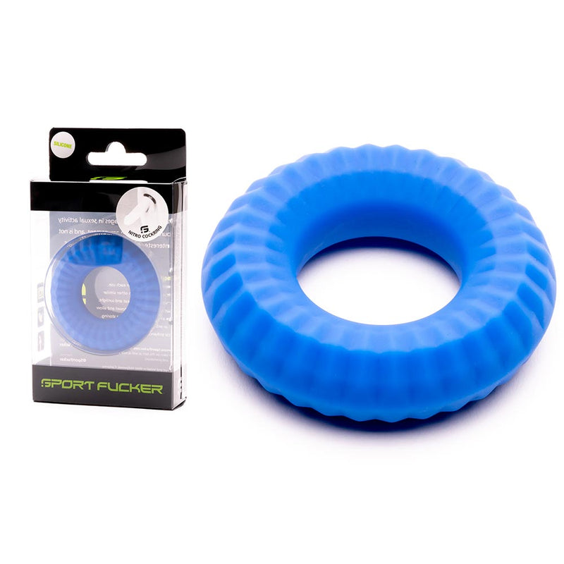 Sport Fucker - Nitro Ring - Siliconen Cockring of Ball Stretcher - Blauw-laced-up.nl