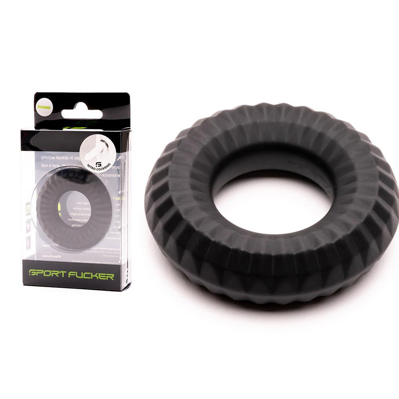 Sport Fucker - Nitro Ring - Siliconen Cockring of Ball Stretcher - Zwart-laced-up.nl