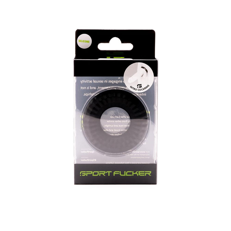 Sport Fucker - Nitro Ring - Siliconen Cockring of Ball Stretcher - Zwart-laced-up.nl