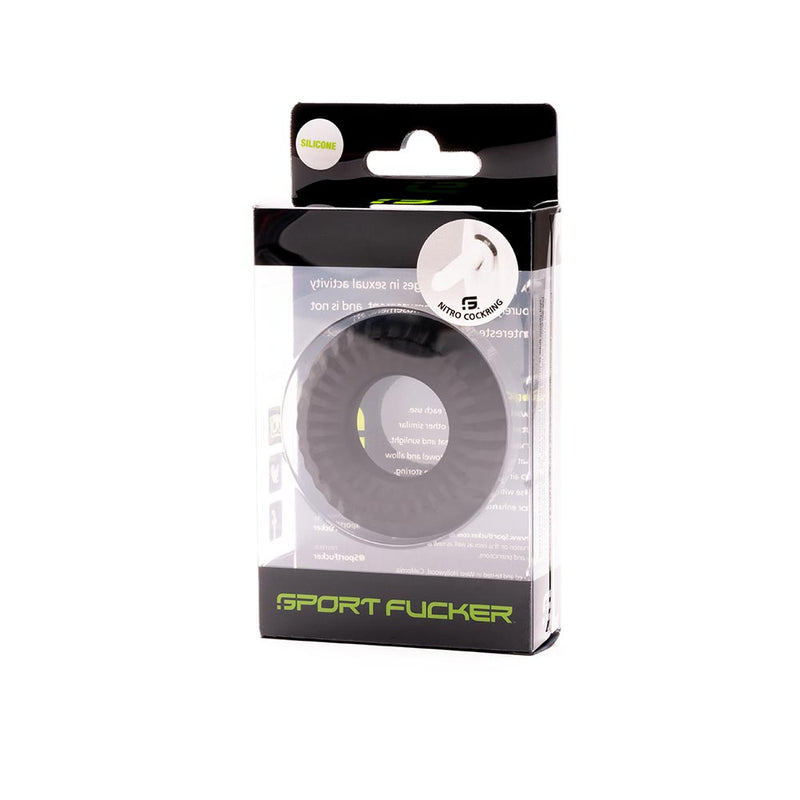 Sport Fucker - Nitro Ring - Siliconen Cockring of Ball Stretcher - Zwart-laced-up.nl