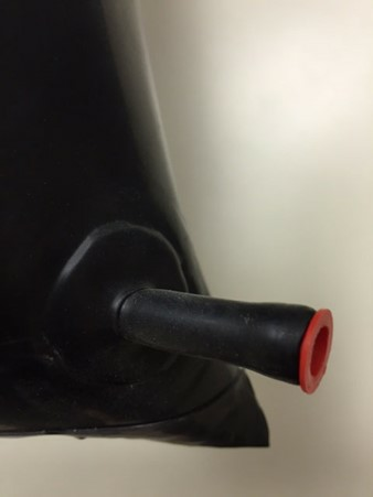 Latexa - Opblaasbaar Latex Kussen - Zwart