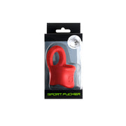 Sport Fucker - Baller - Cockring en Ballstretcher - Siliconen - Rood-laced-up.nl