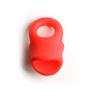 Sport Fucker - Baller - Cockring en Ballstretcher - Siliconen - Rood-laced-up.nl