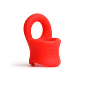 Sport Fucker - Baller - Cockring en Ballstretcher - Siliconen - Rood-laced-up.nl