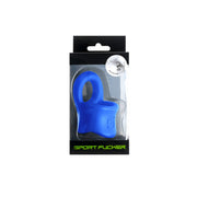Sport Fucker - Baller - Cockring en Ballstretcher - Siliconen - Blauw-laced-up.nl