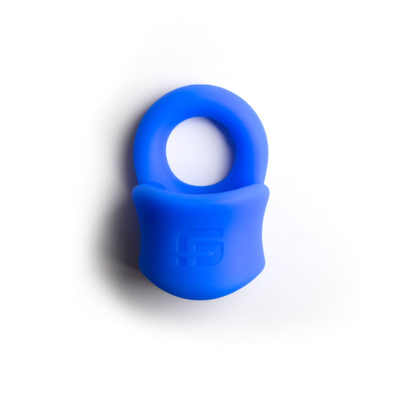 Sport Fucker - Baller - Cockring en Ballstretcher - Siliconen - Blauw-laced-up.nl