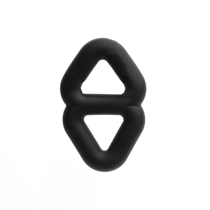 Sport Fucker - Binder Ring - Siliconen Dubbele Cockring - Zwart-Erotiekvoordeel.nl