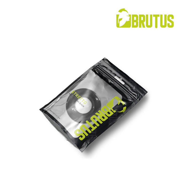 Brutus - Stretto - Dikke Rekbare Cockring - Zwart-laced-up.nl