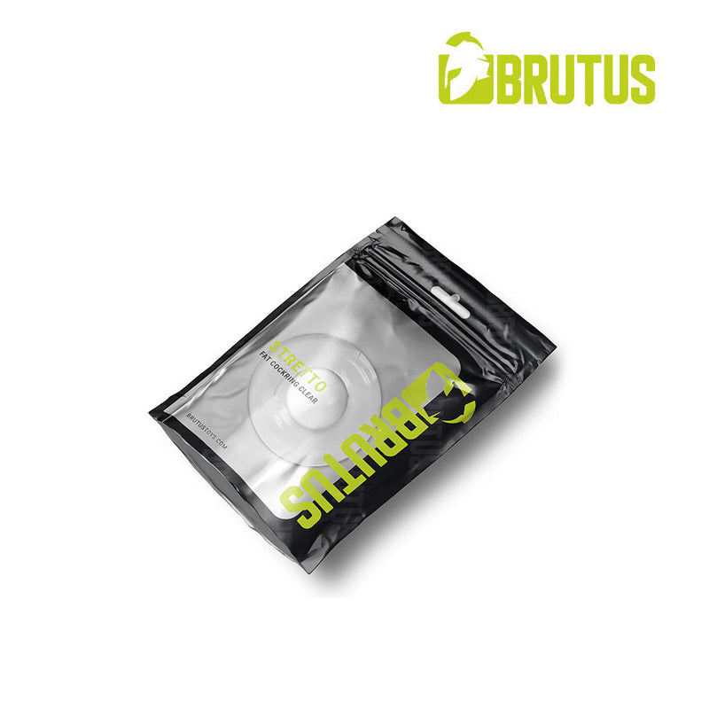 Brutus - Stretto - Dikke Rekbare Cockring - Transparant-laced-up.nl
