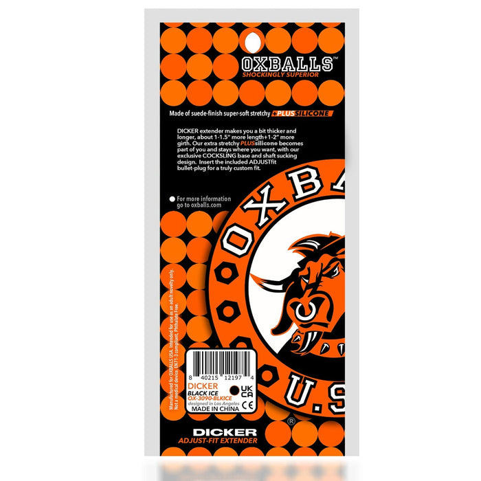 Oxballs - Dicker - Ultra-Slim Penis Sleeve - Black Ice-Erotiekvoordeel.nl