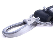 Brutus - Korte Lederen Bondage Leash - Zwart-laced-up.nl