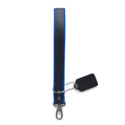 Brutus - Korte Lederen Bondage Leash - Zwart/Blauw-laced-up.nl