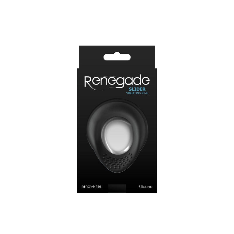 Renegade - Slider - Vibrerende Cockring - Zwart-laced-up.nl
