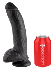Pipedream - King Cock - Dildo met Balzak - 23 cm - Zwart-laced-up.nl