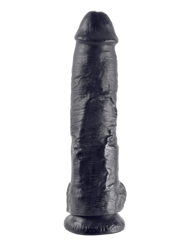 Pipedream - King Cock - Dildo met Balzak - 25,5 cm - Zwart-laced-up.nl