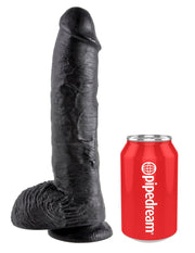 Pipedream - King Cock - Dildo met Balzak - 25,5 cm - Zwart-laced-up.nl