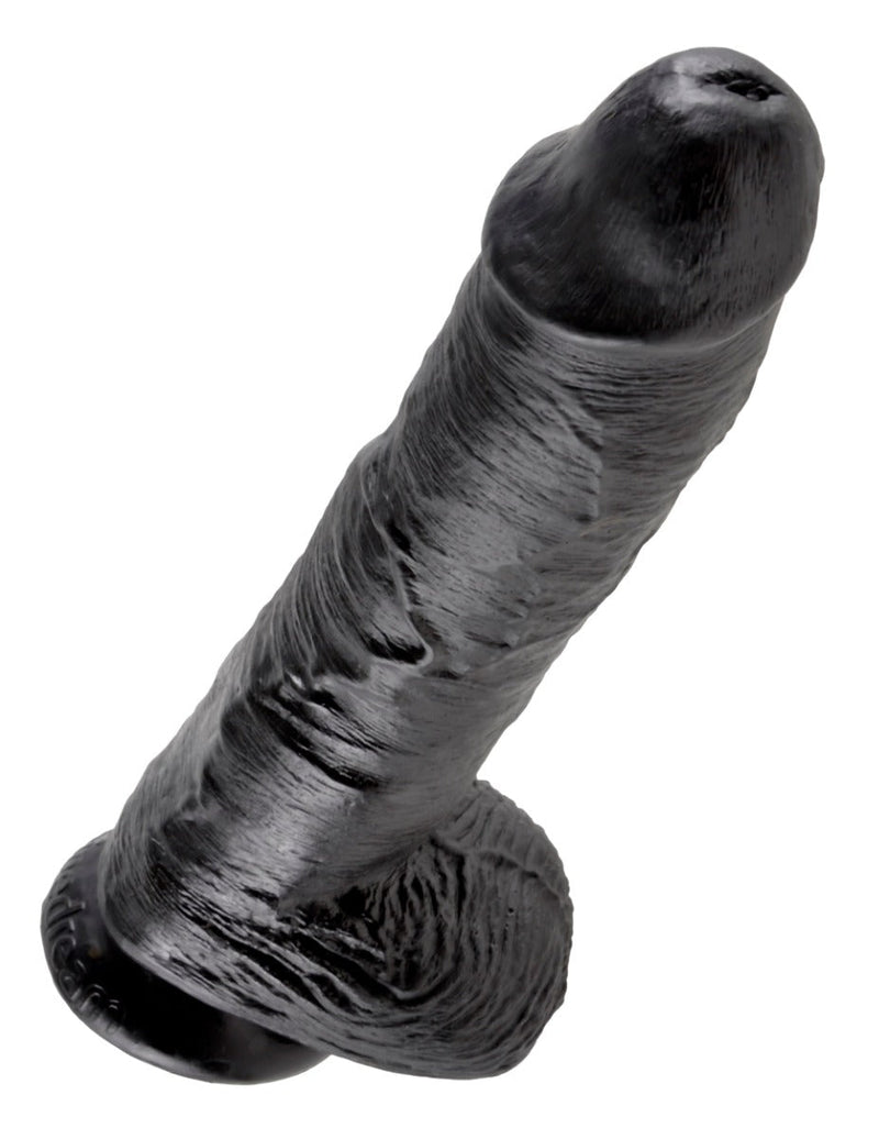 Pipedream - King Cock - Dildo met Balzak - 25,5 cm - Zwart-laced-up.nl