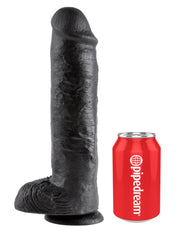 Pipedream - King Cock - Dildo met Balzak - 28 cm - Zwart-laced-up.nl
