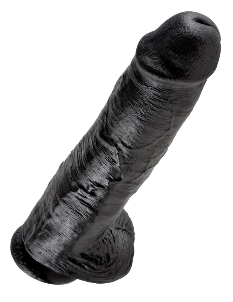 Pipedream - King Cock - Dildo met Balzak - 28 cm - Zwart-laced-up.nl
