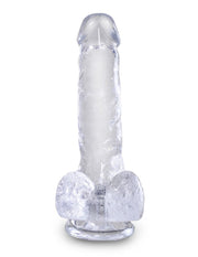 Pipedream - King Cock - Dildo met Balzak - 15 cm - Transparant-laced-up.nl