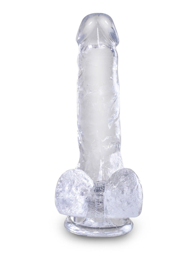 Pipedream - King Cock - Dildo met Balzak - 15 cm - Transparant-laced-up.nl