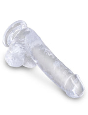 Pipedream - King Cock - Dildo met Balzak - 15 cm - Transparant-laced-up.nl