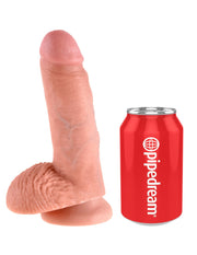 Pipedream - King Cock - Dildo met Balzak - 18 cm - Lichte Huidskleur-laced-up.nl